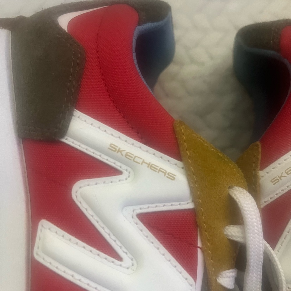 Vibrant Red and Gold Women's Athletic Shoes - Picture 9 of 13